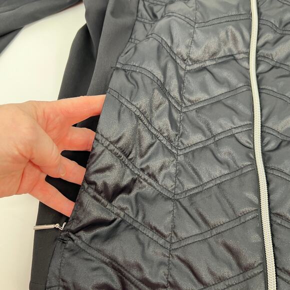 Kjus Womens Retention Jacket Black Full Zip Sz 42 XL Quilted Stretch Quail Lodge - Picture 8 of 10